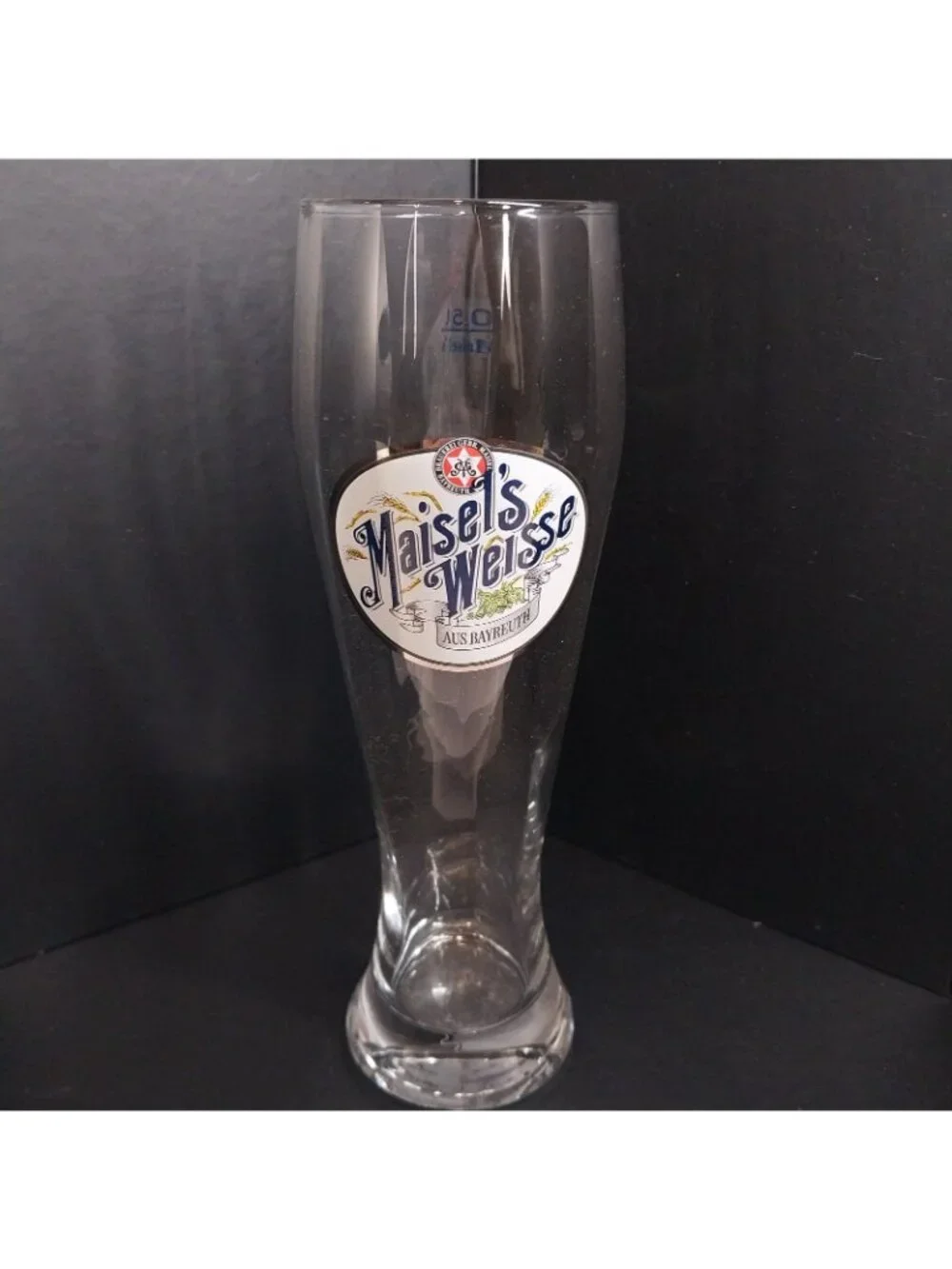 Maisel's Weisse Aus Bayreuth German Beer Glass 0.5L, 9.5